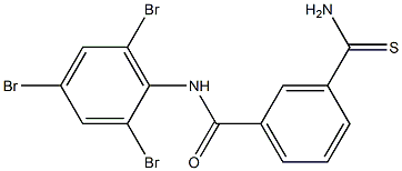 3-carbamothioyl-N-(2,4,6-tribromophenyl)benzamide Struktur