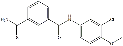 3-carbamothioyl-N-(3-chloro-4-methoxyphenyl)benzamide Struktur