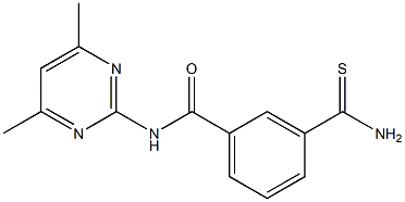 3-carbamothioyl-N-(4,6-dimethylpyrimidin-2-yl)benzamide Struktur