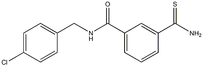 3-carbamothioyl-N-[(4-chlorophenyl)methyl]benzamide Struktur