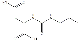 3-carbamoyl-2-[(propylcarbamoyl)amino]propanoic acid Struktur