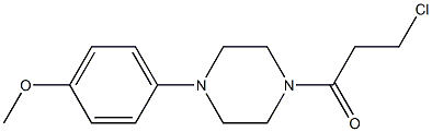 3-chloro-1-[4-(4-methoxyphenyl)piperazin-1-yl]propan-1-one Struktur