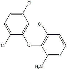 3-chloro-2-(2,5-dichlorophenoxy)aniline Struktur