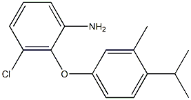 3-chloro-2-[3-methyl-4-(propan-2-yl)phenoxy]aniline Struktur