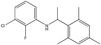 3-chloro-2-fluoro-N-[1-(2,4,6-trimethylphenyl)ethyl]aniline Struktur