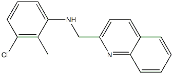 3-chloro-2-methyl-N-(quinolin-2-ylmethyl)aniline Struktur