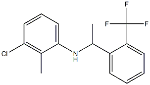 3-chloro-2-methyl-N-{1-[2-(trifluoromethyl)phenyl]ethyl}aniline Struktur