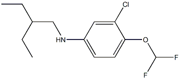 3-chloro-4-(difluoromethoxy)-N-(2-ethylbutyl)aniline Struktur