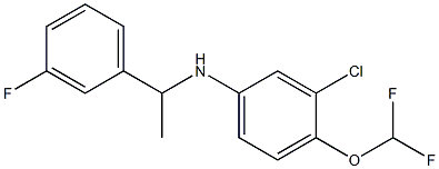 3-chloro-4-(difluoromethoxy)-N-[1-(3-fluorophenyl)ethyl]aniline Struktur