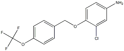 3-chloro-4-{[4-(trifluoromethoxy)phenyl]methoxy}aniline Struktur