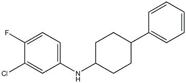 3-chloro-4-fluoro-N-(4-phenylcyclohexyl)aniline Struktur