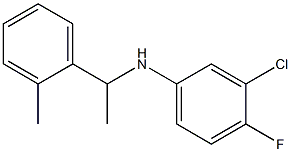 3-chloro-4-fluoro-N-[1-(2-methylphenyl)ethyl]aniline Struktur