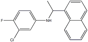 3-chloro-4-fluoro-N-[1-(naphthalen-1-yl)ethyl]aniline Struktur