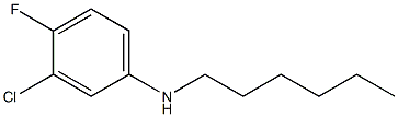 3-chloro-4-fluoro-N-hexylaniline Struktur