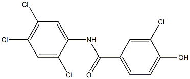 3-chloro-4-hydroxy-N-(2,4,5-trichlorophenyl)benzamide Struktur