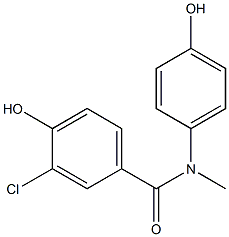 3-chloro-4-hydroxy-N-(4-hydroxyphenyl)-N-methylbenzamide Struktur