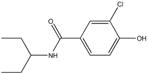 3-chloro-4-hydroxy-N-(pentan-3-yl)benzamide Struktur