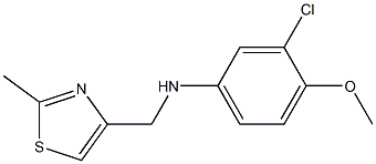 3-chloro-4-methoxy-N-[(2-methyl-1,3-thiazol-4-yl)methyl]aniline Struktur