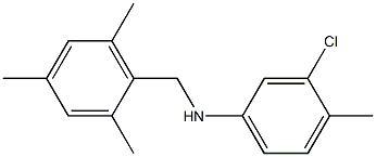 3-chloro-4-methyl-N-[(2,4,6-trimethylphenyl)methyl]aniline Struktur