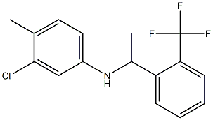 3-chloro-4-methyl-N-{1-[2-(trifluoromethyl)phenyl]ethyl}aniline Struktur