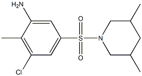 3-chloro-5-[(3,5-dimethylpiperidine-1-)sulfonyl]-2-methylaniline Struktur