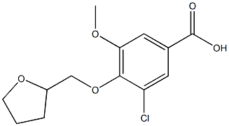 3-chloro-5-methoxy-4-(oxolan-2-ylmethoxy)benzoic acid Struktur