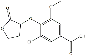 3-chloro-5-methoxy-4-[(2-oxooxolan-3-yl)oxy]benzoic acid Struktur