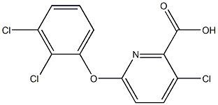 3-chloro-6-(2,3-dichlorophenoxy)pyridine-2-carboxylic acid Struktur