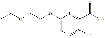 3-chloro-6-(2-ethoxyethoxy)pyridine-2-carboxylic acid Struktur