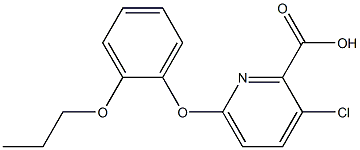 3-chloro-6-(2-propoxyphenoxy)pyridine-2-carboxylic acid Struktur