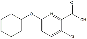 3-chloro-6-(cyclohexyloxy)pyridine-2-carboxylic acid Struktur