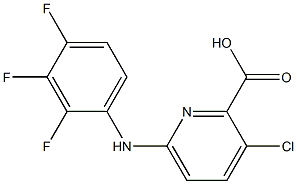 3-chloro-6-[(2,3,4-trifluorophenyl)amino]pyridine-2-carboxylic acid Struktur