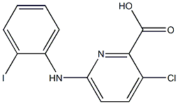 3-chloro-6-[(2-iodophenyl)amino]pyridine-2-carboxylic acid Struktur