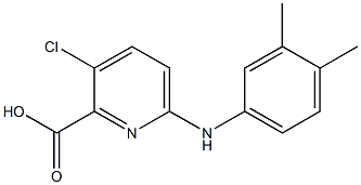 3-chloro-6-[(3,4-dimethylphenyl)amino]pyridine-2-carboxylic acid Struktur