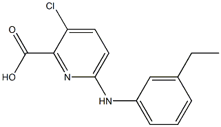 3-chloro-6-[(3-ethylphenyl)amino]pyridine-2-carboxylic acid Struktur