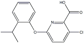 3-chloro-6-[2-(propan-2-yl)phenoxy]pyridine-2-carboxylic acid Struktur