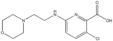 3-chloro-6-{[2-(morpholin-4-yl)ethyl]amino}pyridine-2-carboxylic acid Struktur