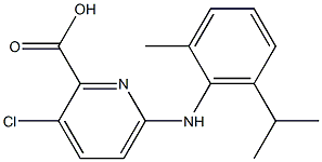 3-chloro-6-{[2-methyl-6-(propan-2-yl)phenyl]amino}pyridine-2-carboxylic acid Struktur