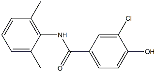 3-chloro-N-(2,6-dimethylphenyl)-4-hydroxybenzamide Struktur