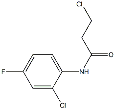 3-chloro-N-(2-chloro-4-fluorophenyl)propanamide Struktur