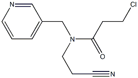 3-chloro-N-(2-cyanoethyl)-N-(pyridin-3-ylmethyl)propanamide Struktur