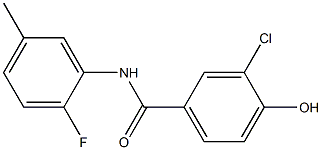 3-chloro-N-(2-fluoro-5-methylphenyl)-4-hydroxybenzamide Struktur