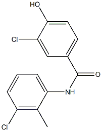 3-chloro-N-(3-chloro-2-methylphenyl)-4-hydroxybenzamide Struktur