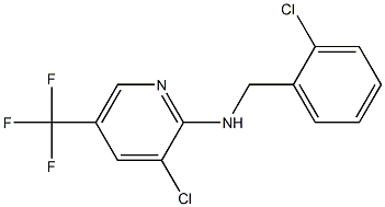 3-chloro-N-[(2-chlorophenyl)methyl]-5-(trifluoromethyl)pyridin-2-amine Struktur