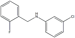 3-chloro-N-[(2-fluorophenyl)methyl]aniline Struktur