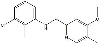 3-chloro-N-[(4-methoxy-3,5-dimethylpyridin-2-yl)methyl]-2-methylaniline Struktur