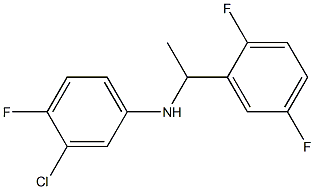 3-chloro-N-[1-(2,5-difluorophenyl)ethyl]-4-fluoroaniline Struktur