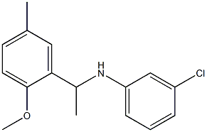 3-chloro-N-[1-(2-methoxy-5-methylphenyl)ethyl]aniline Struktur