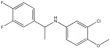 3-chloro-N-[1-(3,4-difluorophenyl)ethyl]-4-methoxyaniline Struktur