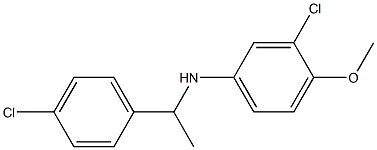 3-chloro-N-[1-(4-chlorophenyl)ethyl]-4-methoxyaniline Struktur